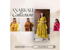 Exclusive Latest Designer cotton anarkali suit set  at JOVI India - XS to 6XL